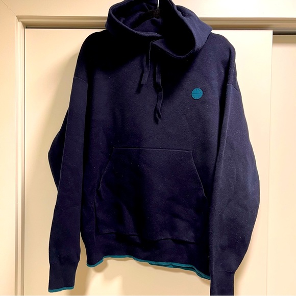 SCOTCH & SODA Over-sized Wool-blend Hoodie, Navy, S - Picture 2 of 8